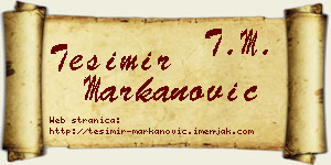 Tešimir Markanović vizit kartica